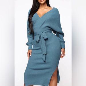 Fashion Nova Mona Midi Sweater Dress. Never before worn, still has tags.
